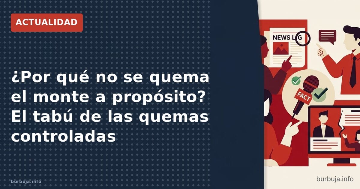 ¿Por qué no se quema el monte a propósito? El tabú de las quemas controladas