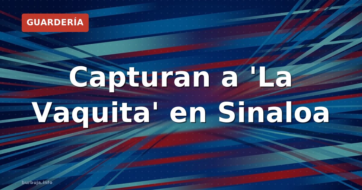 Capturan a 'La Vaquita' en Sinaloa