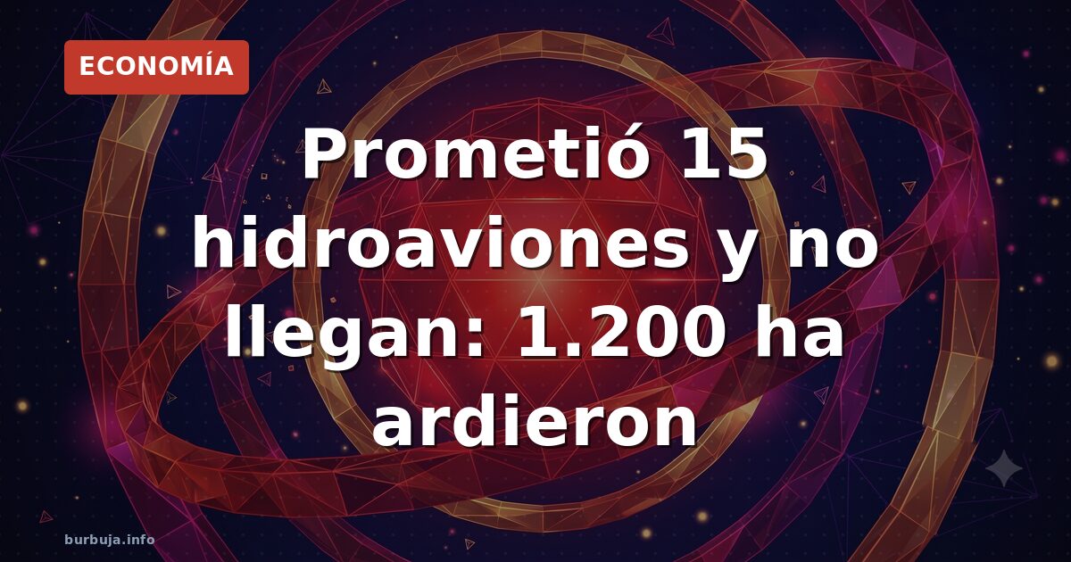 Hidroaviones prometidos y ausentes: los incendios arden