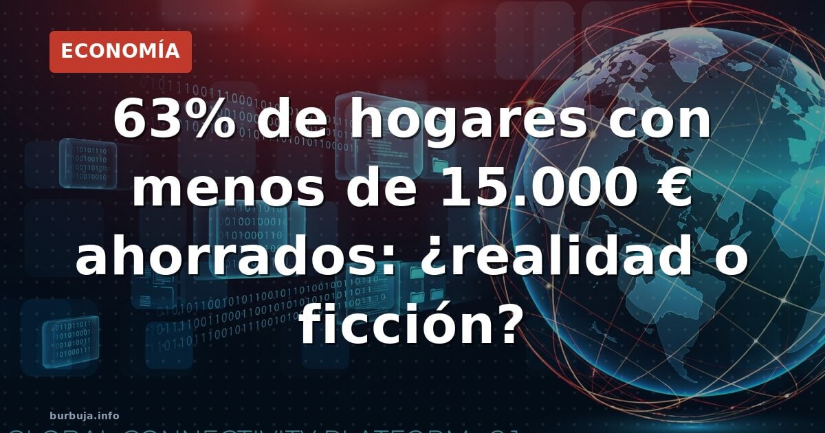 Hucha con billetes de euro sobre una mesa junto a extractos bancarios que ilustran el ahorro de los hogares españoles