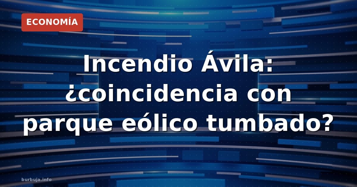 Incendio Ávila: ¿coincidencia con parque eólico tumbado?