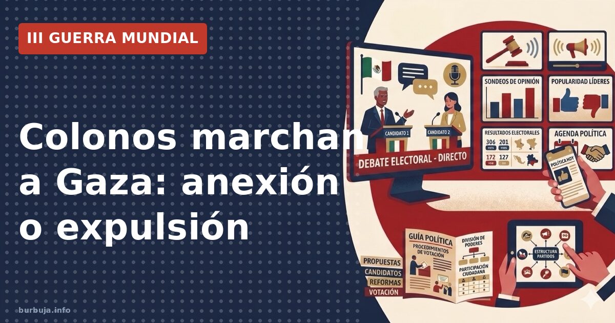 Marcha de colonos israelíes a Gaza exige anexión y expulsión de palestinos