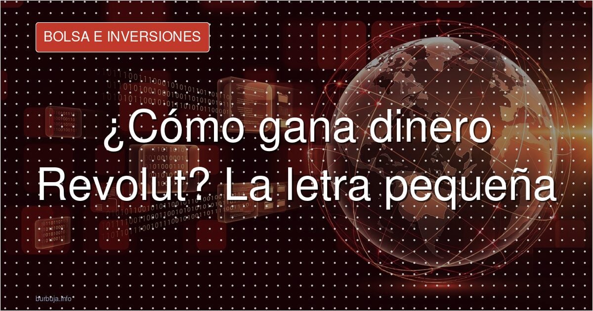 Gráfico financiero en pantalla oscura con velas rojas y verdes que ilustra el negocio del cambio de divisa de Revolut