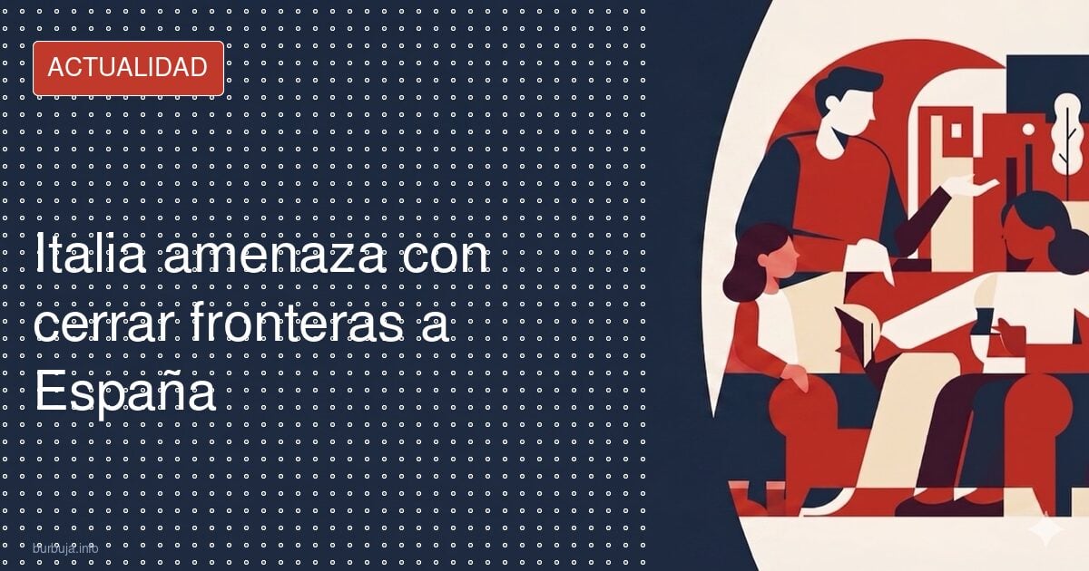 Italia amenaza con cerrar fronteras a España