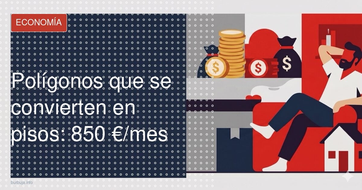 Polígonos que se convierten en pisos: 850 €/mes