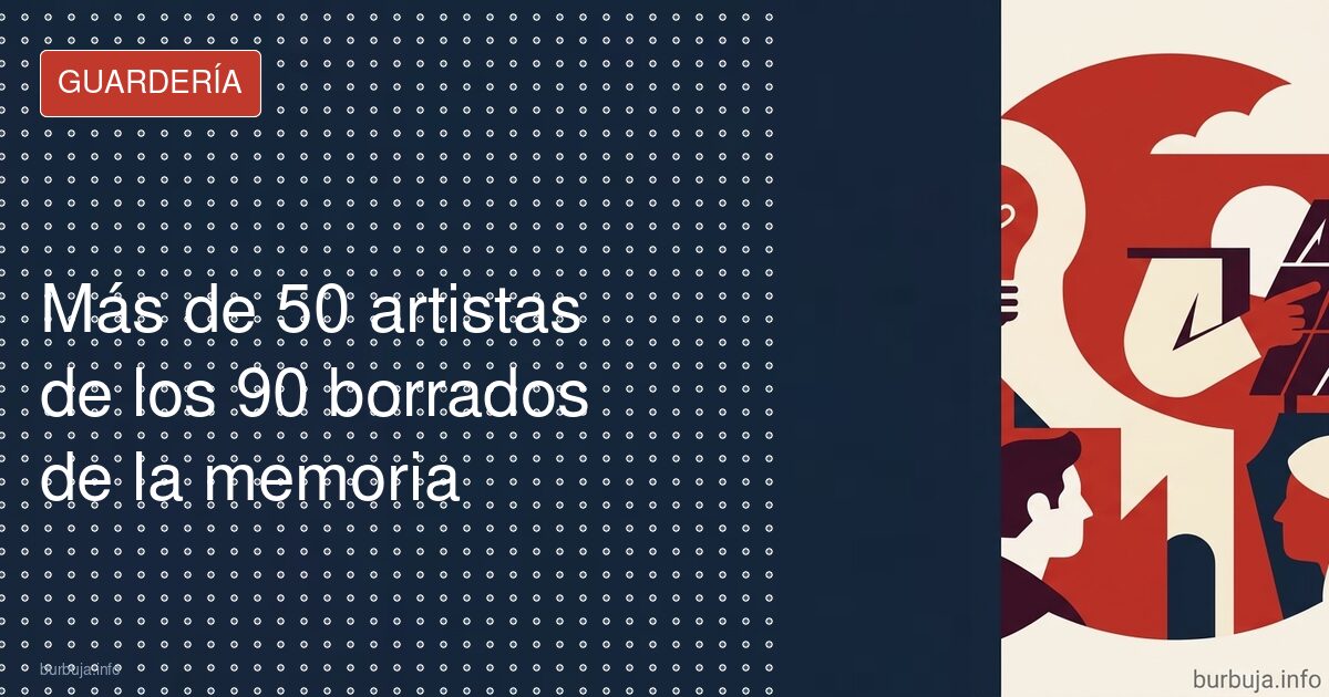 Más de 50 artistas de los 90 borrados de la memoria