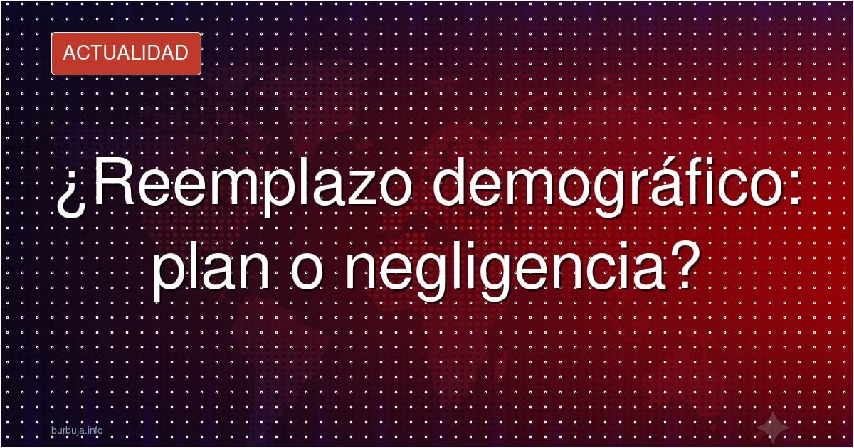 No hay complot: la natalidad cae por incentivos rotos