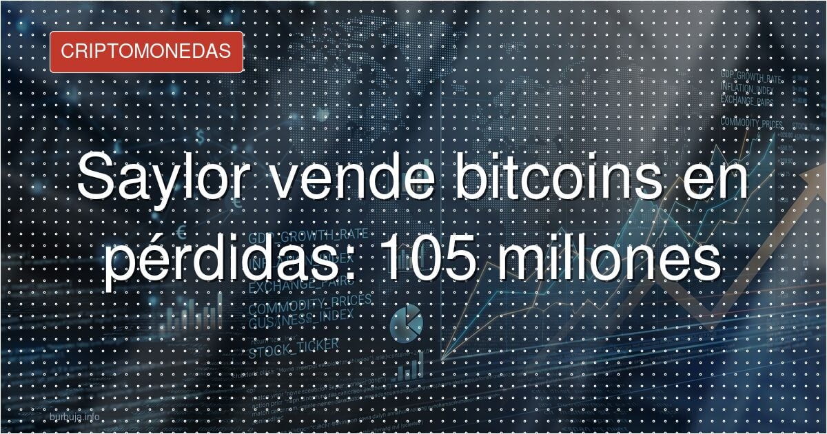 Strategy vende bitcoins con pérdidas de 105 millones