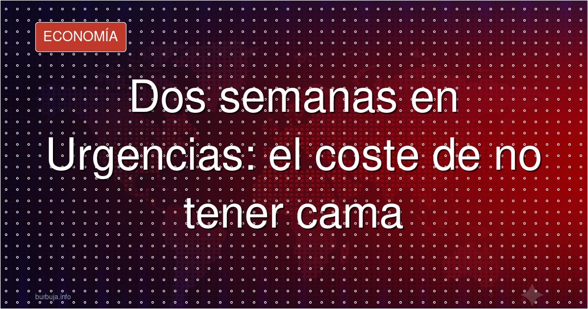 Dos semanas en Urgencias: el coste de no tener cama