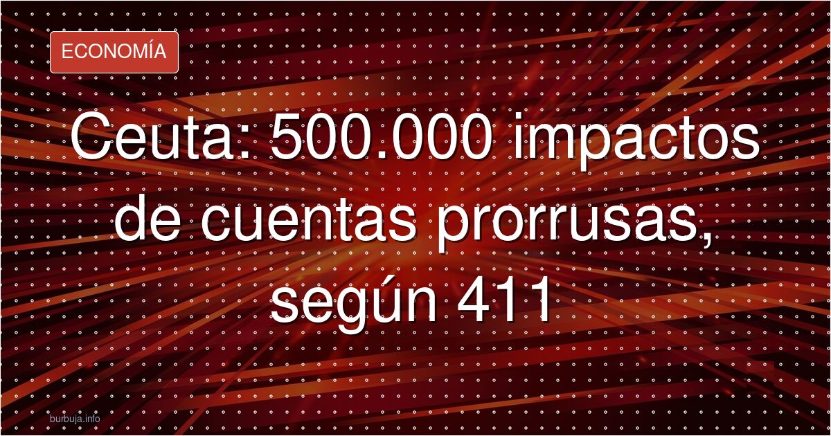 Ceuta: 500.000 impactos de cuentas prorrusas, según 411