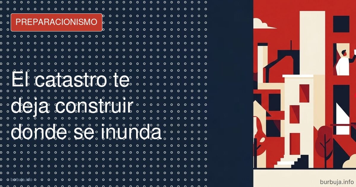 Parcela rústica junto a un cauce fluvial revisada para construir, con capas de catastro y zona inundable superpuestas sobre e