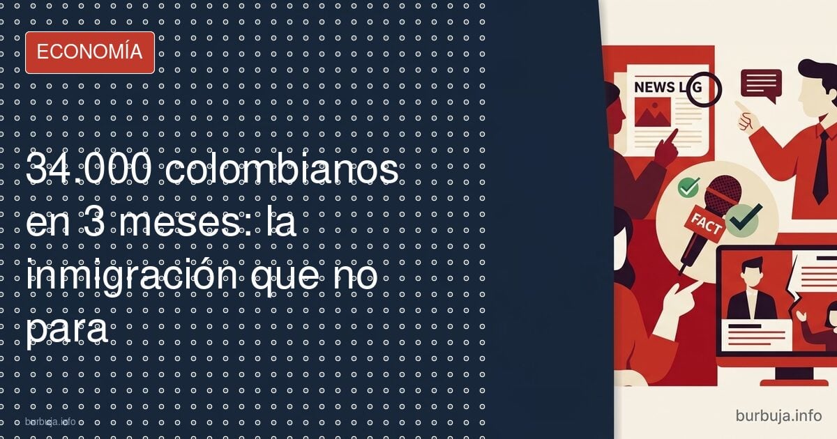 34.000 colombianos en tres meses: el INE lo confirma