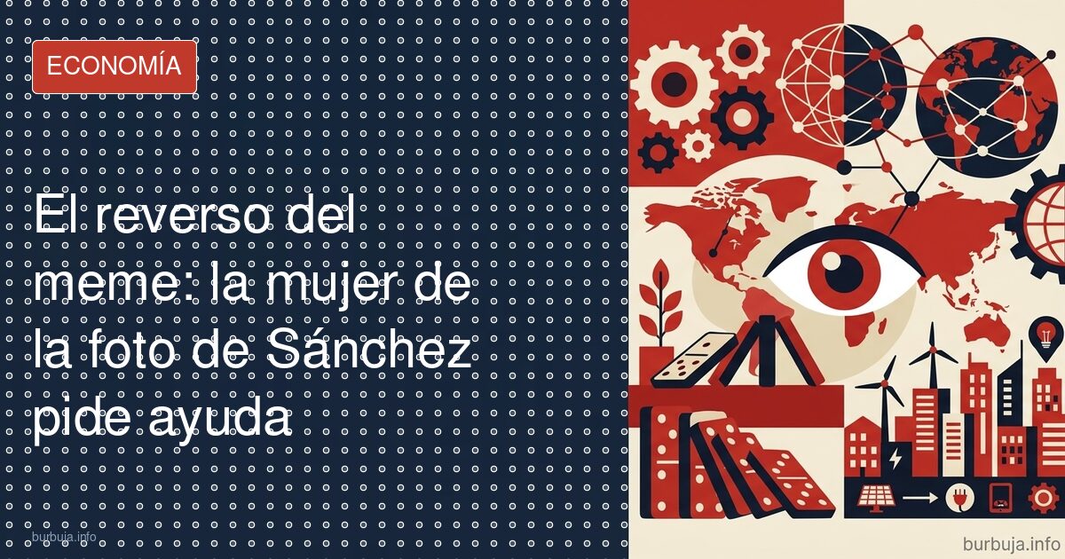 El reverso del meme: la mujer de la foto de Sánchez pide ayuda