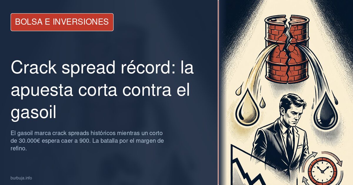 Crack spread récord: la apuesta corta contra el gasoil