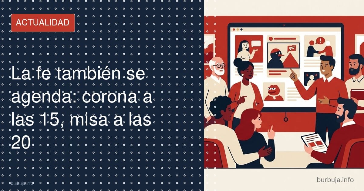 Evangelio en vivo: misa a las 20 y rosario a las 22