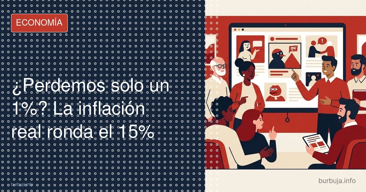 ¿Perdemos solo un 1%? La inflación real ronda el 15%