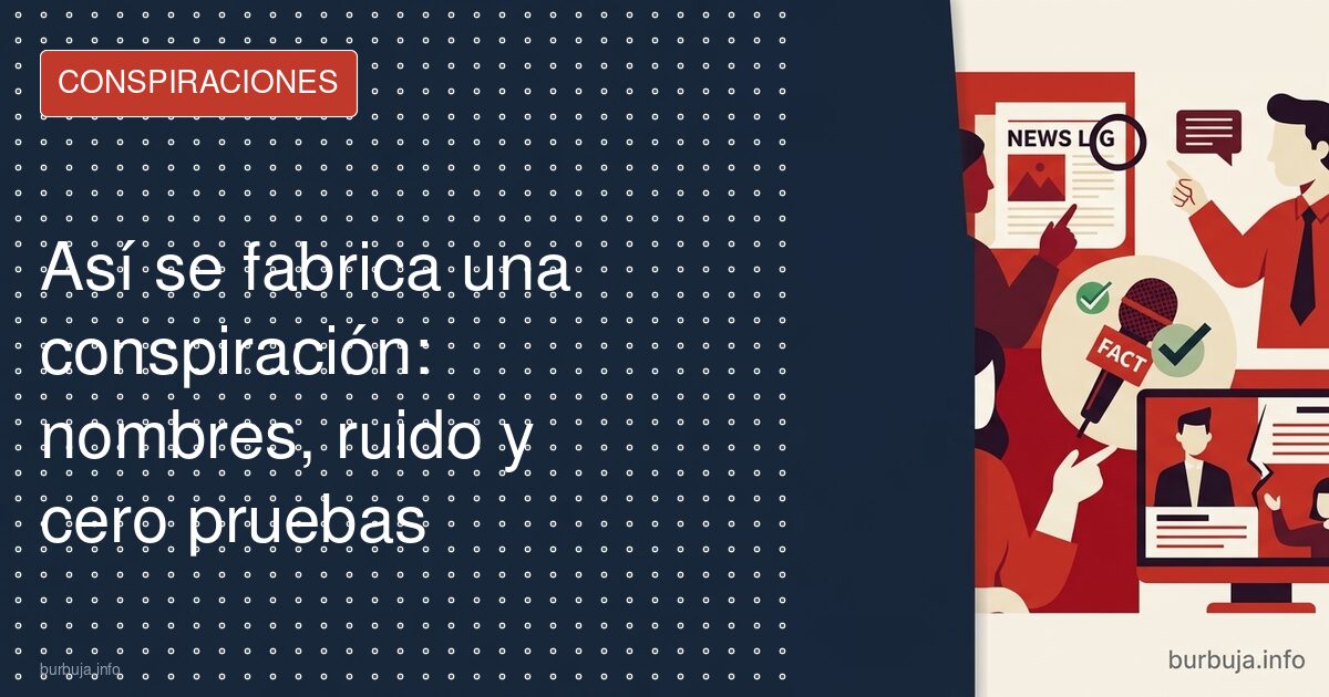 Así se fabrica una conspiración: nombres, ruido y cero pruebas