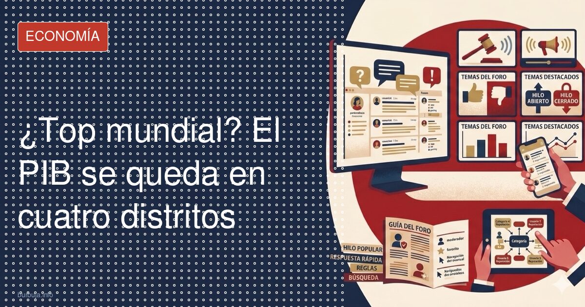 ¿Top mundial? El PIB se queda en cuatro distritos