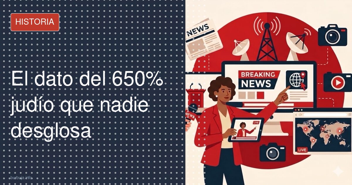 El dato del 650% judío que nadie desglosa