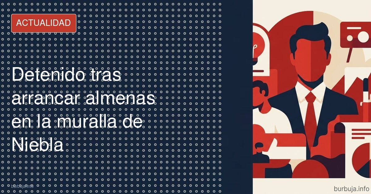 Detenido por dañar las almenas de la muralla medieval de Niebla