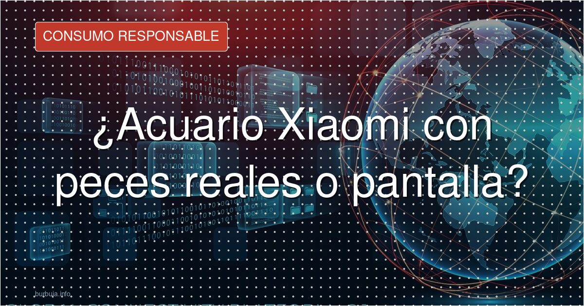 Acuario inteligente de Xiaomi de 20 litros con plantas acuáticas, gambas neocaridina y control desde aplicación móvil