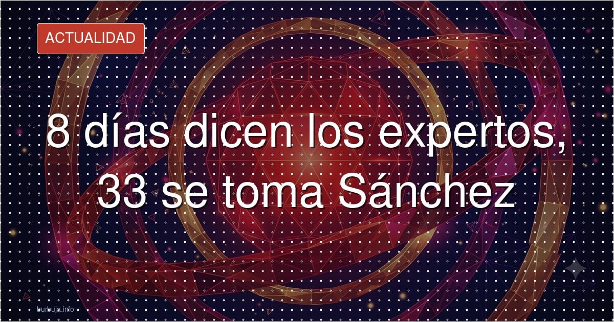 ¿Ocho días bastan? La polémica tesis de RTVE