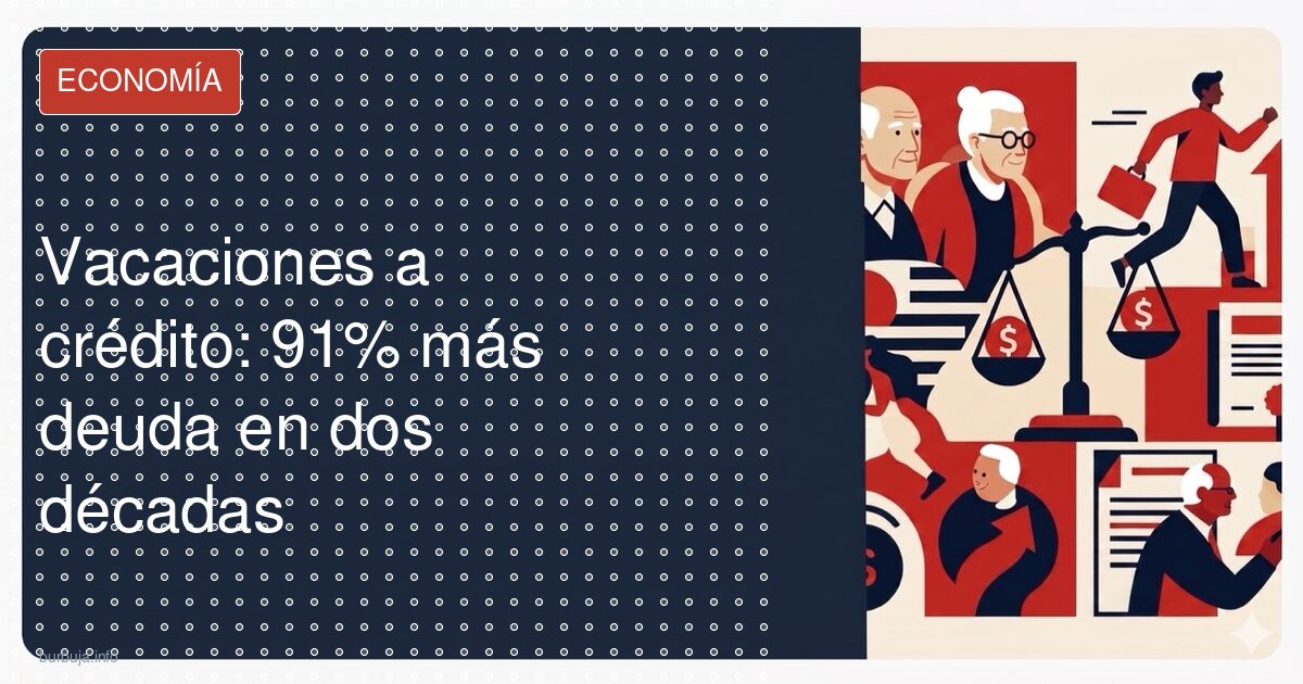 Vacaciones a crédito: 91% más deuda en dos décadas