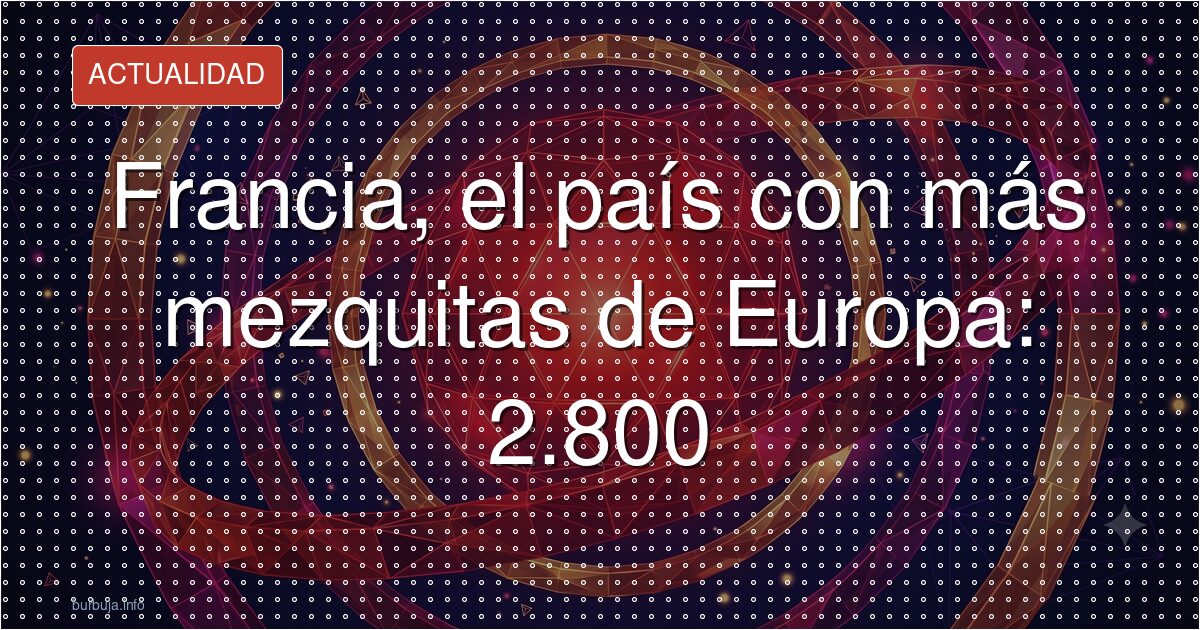 Países de Europa con más mezquitas: Francia lidera con 2.800