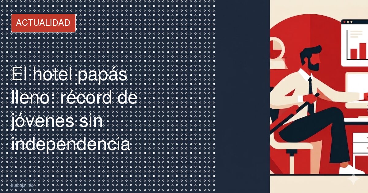 Jóvenes en casa de los padres: el récord que no se celebra