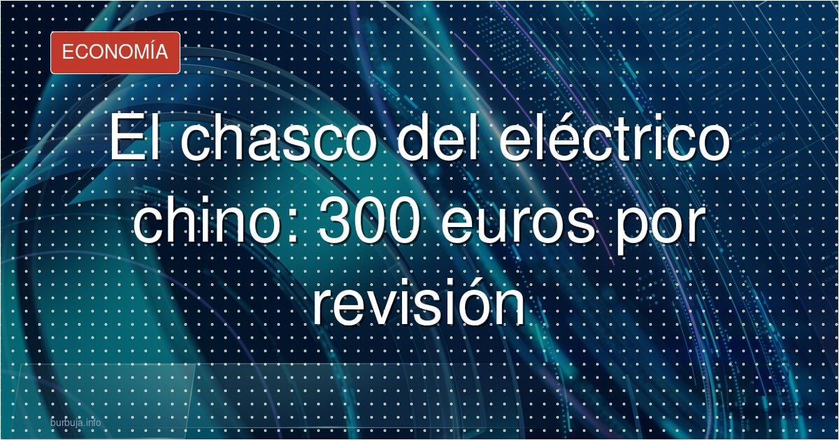 Eléctricos chinos: 300 euros de revisión que nadie esperaba