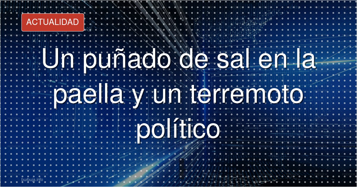 Rocían de sal una paella en un acto de Alianza Catalana