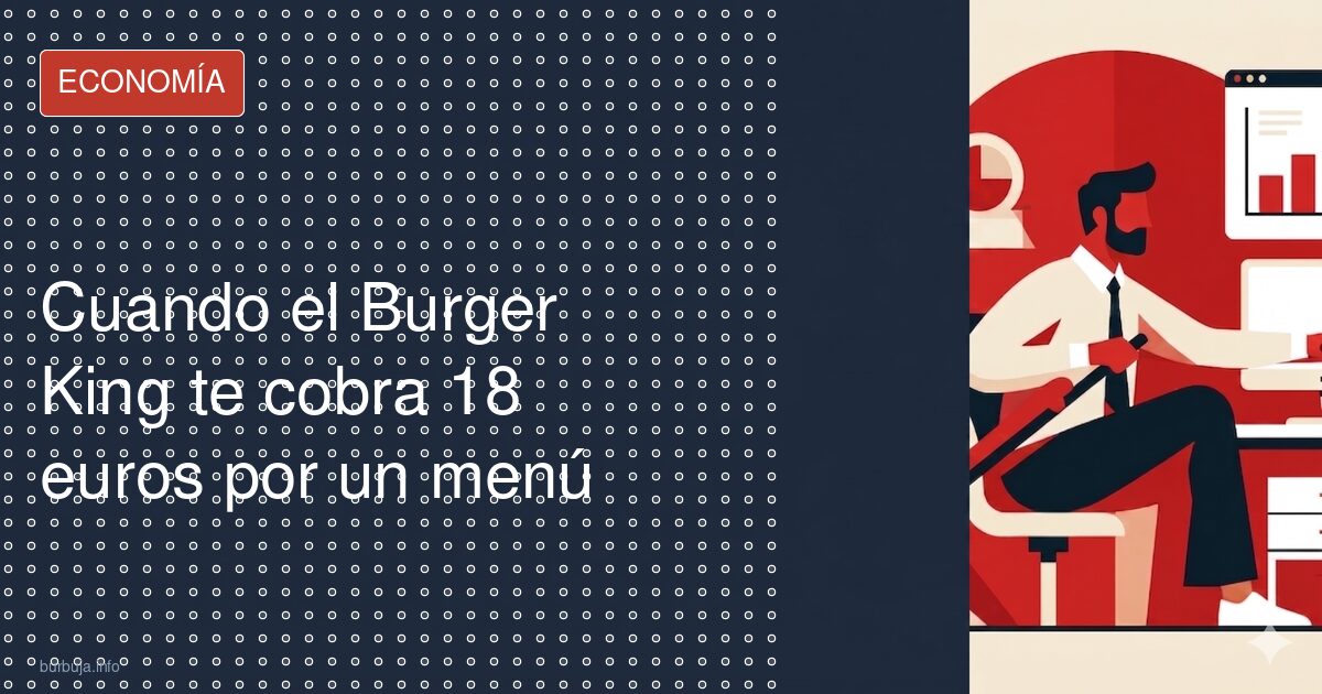 18 euros un menú del Burger King: el chollo se acabó