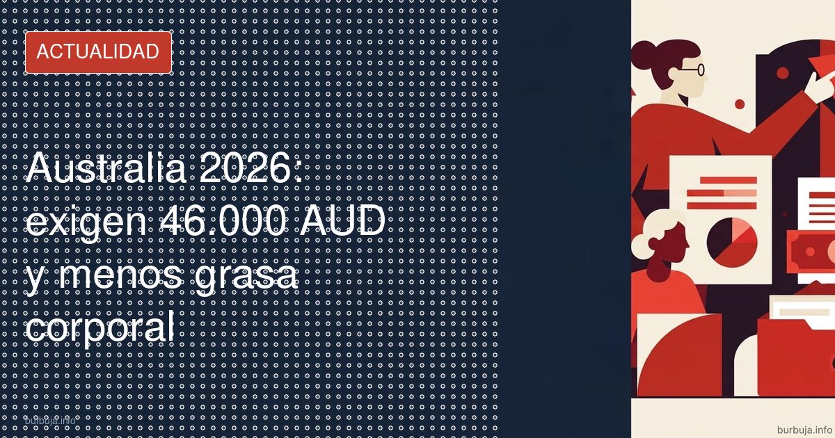 El visado que exige 24% de grasa y 46.000 AUD