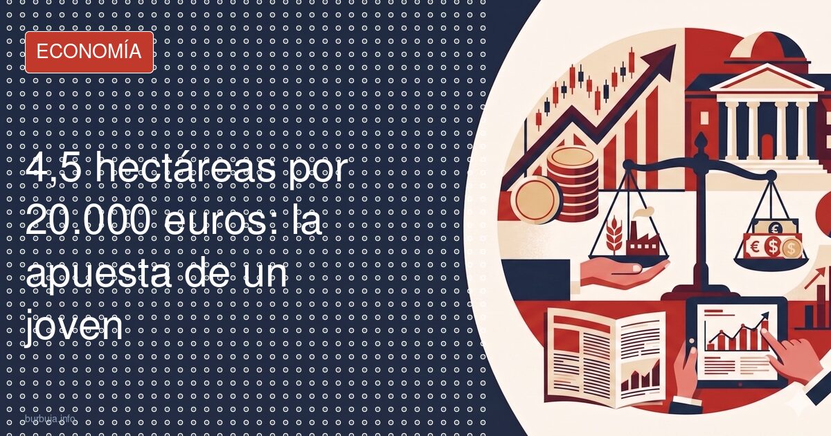 4,5 hectáreas por 20.000 euros: la apuesta de un joven