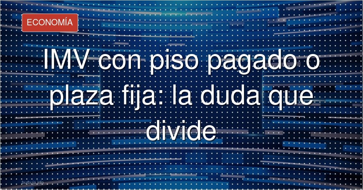 ¿Funcionario tipo C o IMV? La vivienda lo decide
