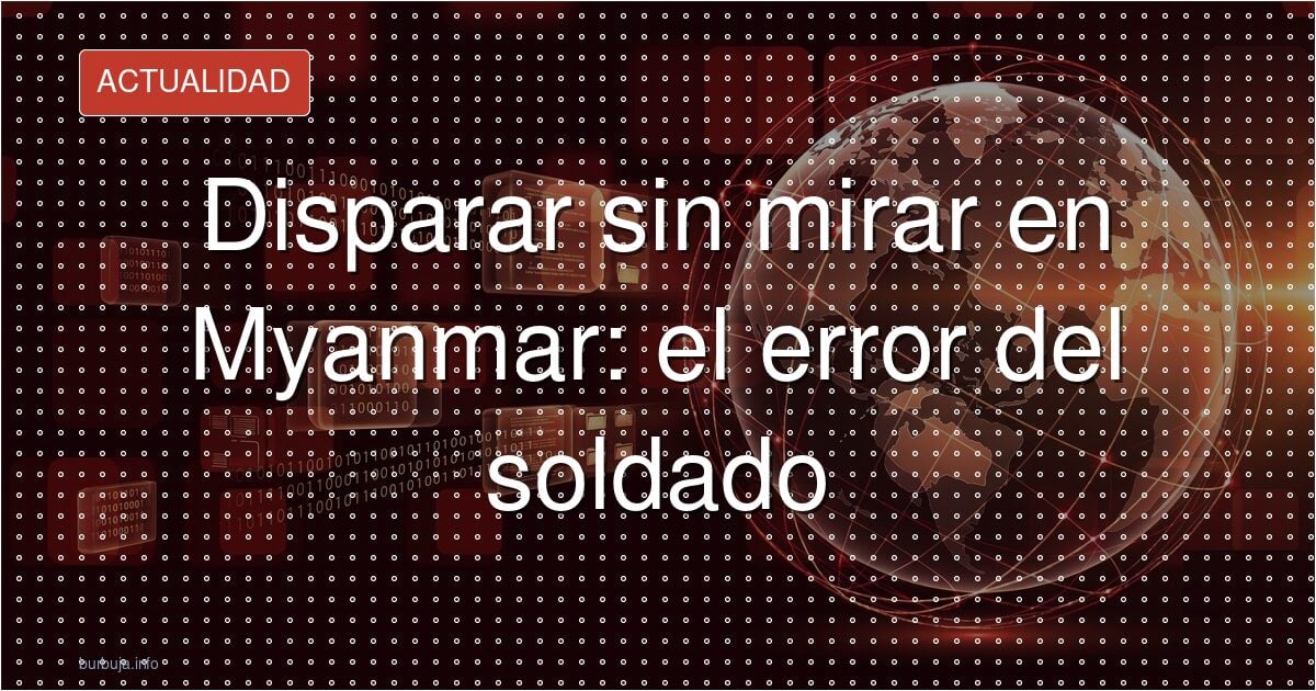 Disparó a ciegas y el francotirador lo estaba apuntando