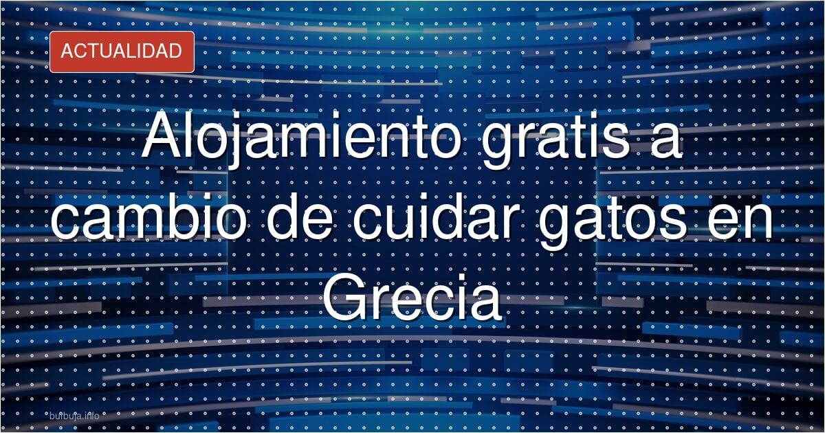 Alojamiento gratis en una isla griega: solo hay que cuidar gatos