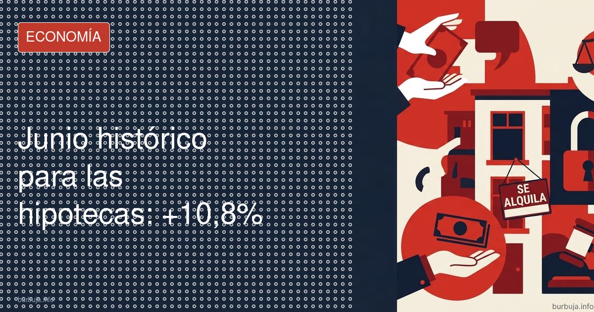 Junio histórico para las hipotecas: +10,8%