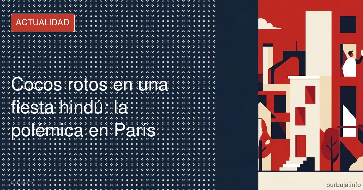 Cientos de cocos rotos en París en festividad hindú