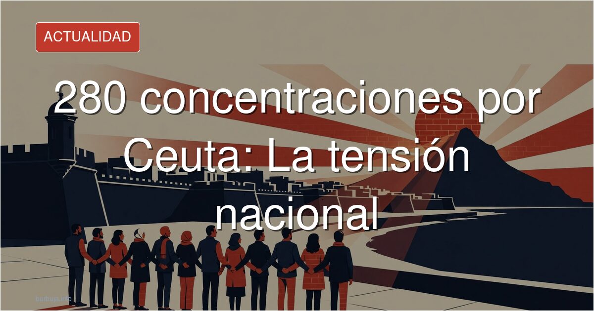Concentración por Ceuta en la plaza de Cibeles convocada el 2 de septiembre con banderas de España