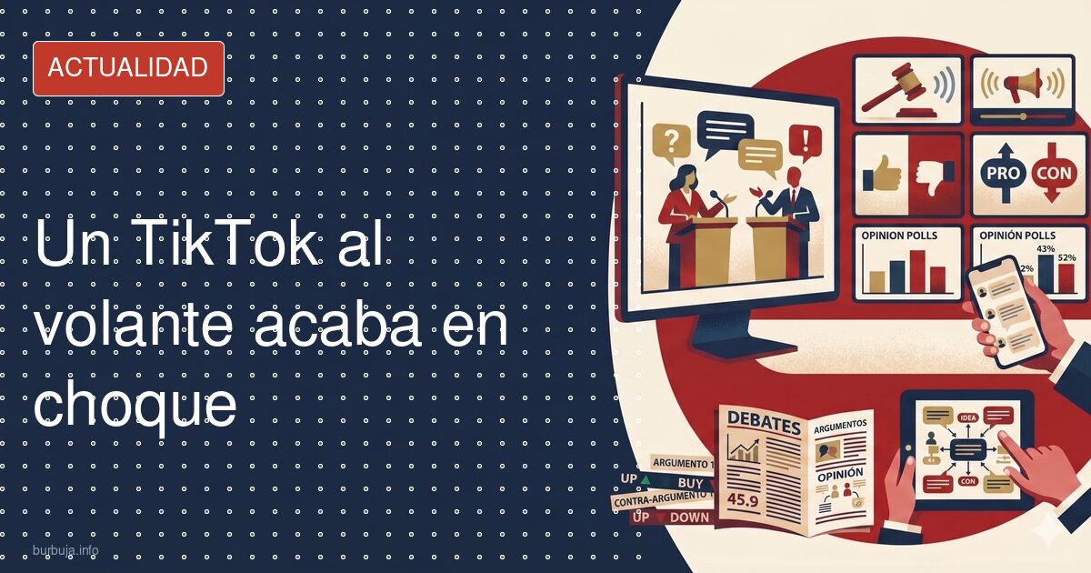 Un TikTok al volante acaba en choque