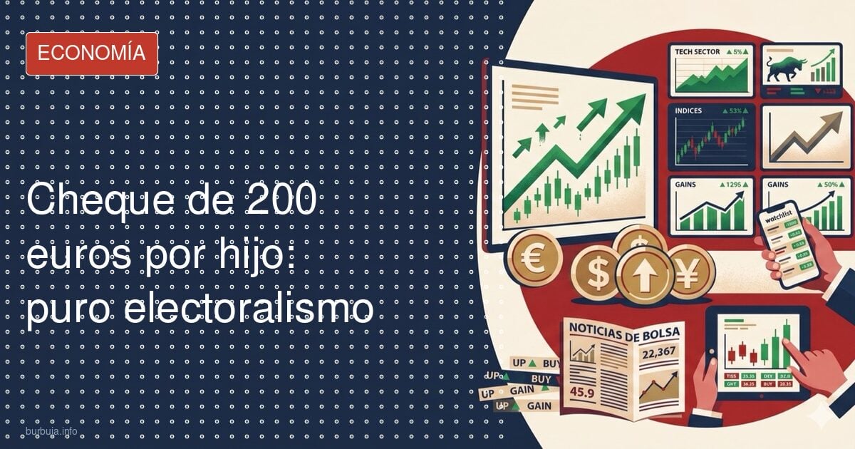 Cheque de 200 euros por hijo: puro electoralismo