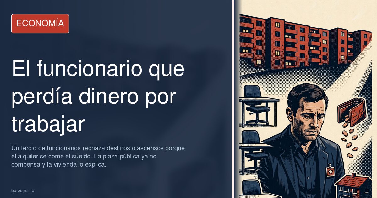 El funcionario que perdía dinero por trabajar