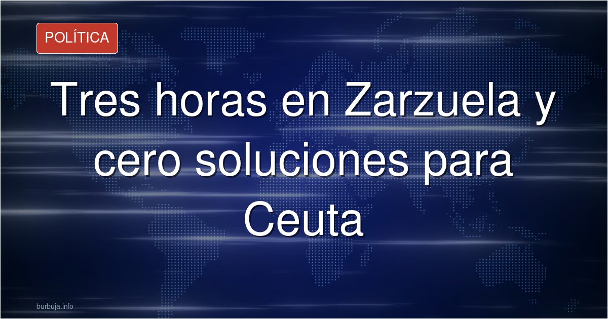 Cara a cara de 3,5 horas en Zarzuela por Ceuta