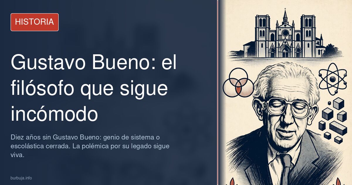 Retrato del filósofo asturiano Gustavo Bueno, creador del materialismo filosófico