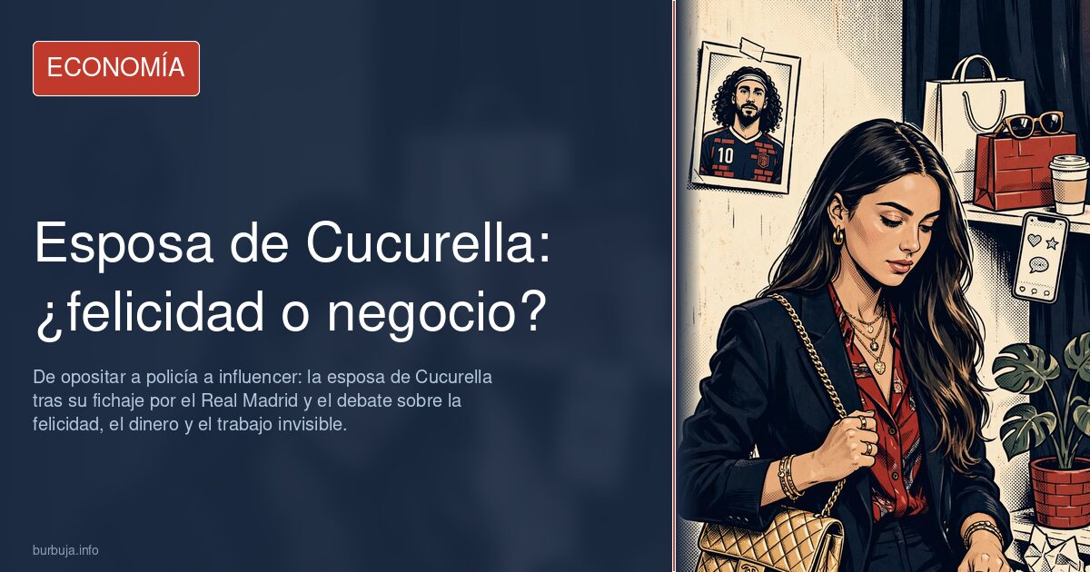 La esposa de Marc Cucurella en la presentación del futbolista en el estadio del Real Madrid
