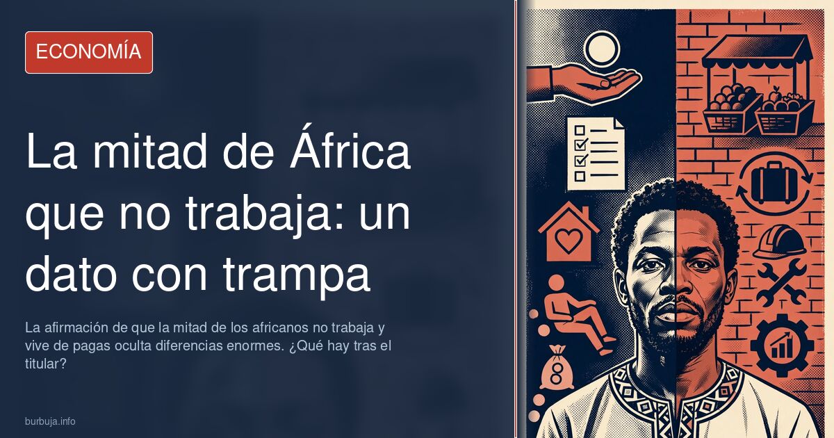 Gráfico de barras comparando empleo y prestaciones entre inmigrantes africanos y nativos en España
