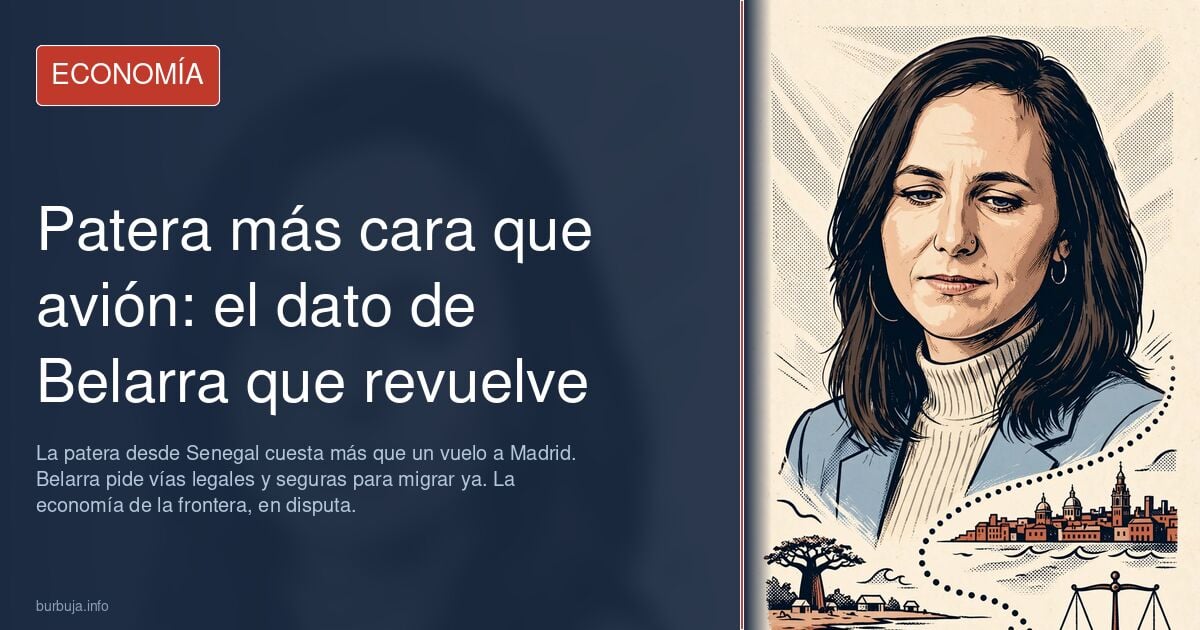 Ione Belarra tuitea sobre el coste de la patera frente al avión