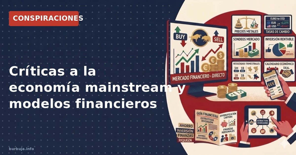Análisis crítico de la economía mainstream: Se examinan las burbujas financieras, la definición de valor y la deuda.