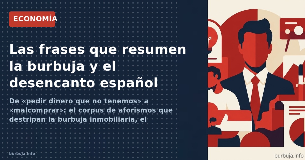 La frase que resumió la burbuja inmobiliaria